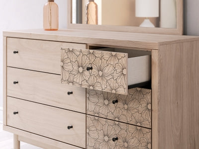Arloster Full Upholstered Panel Bed, Dresser and Mirror