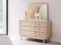 Arloster Full Upholstered Panel Bed, Dresser and Mirror