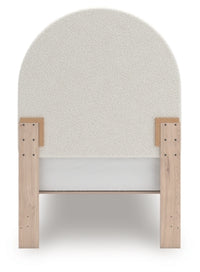 Arloster Twin Upholstered Panel Bed, Dresser and Mirror