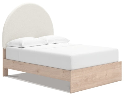 Arloster Full Upholstered Panel Bed, Dresser and Mirror