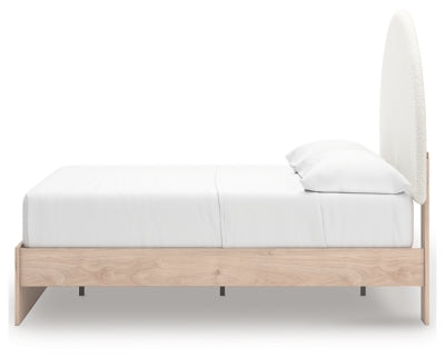 Arloster Full Upholstered Panel Bed, Dresser and Mirror