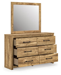 Maystonna Queen Crossbuck Panel Bed, Dresser and Mirror