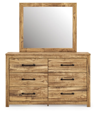 Maystonna Queen Crossbuck Panel Bed, Dresser and Mirror