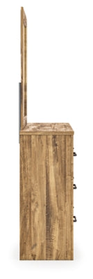 Maystonna Queen Crossbuck Panel Bed, Dresser and Mirror