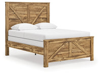 Maystonna Queen Crossbuck Panel Bed, Dresser and Mirror