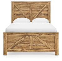 Maystonna Queen Crossbuck Panel Bed, Dresser and Mirror