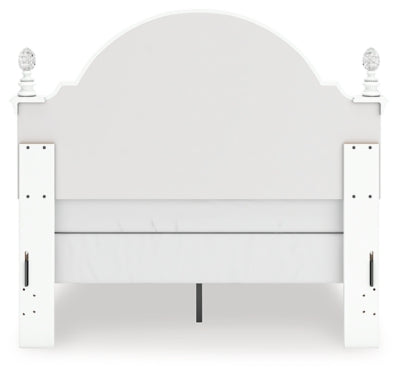 Kozlani Full Upholstered Panel Bed, Dresser and Mirror