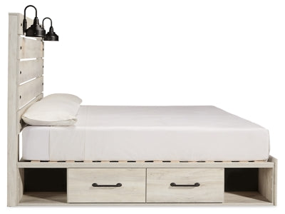 Cambeck King Panel Storage Bed. Dresser and Nightstand