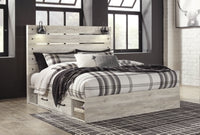Cambeck King Panel Storage Bed. Dresser and Nightstand