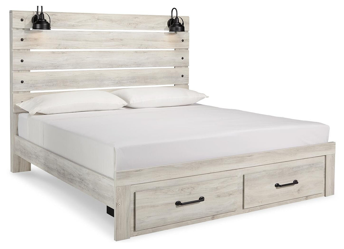 Cambeck King Panel Storage Bed, 2 Chests and 2 Nightstands