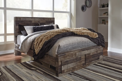 Derekson Queen Panel Storage Bed, Dresser and 2 Nightstands