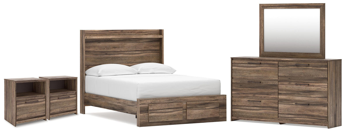 Elbrim Full Panel Storage Bed, Dresser, Mirror and 2 Nightstands