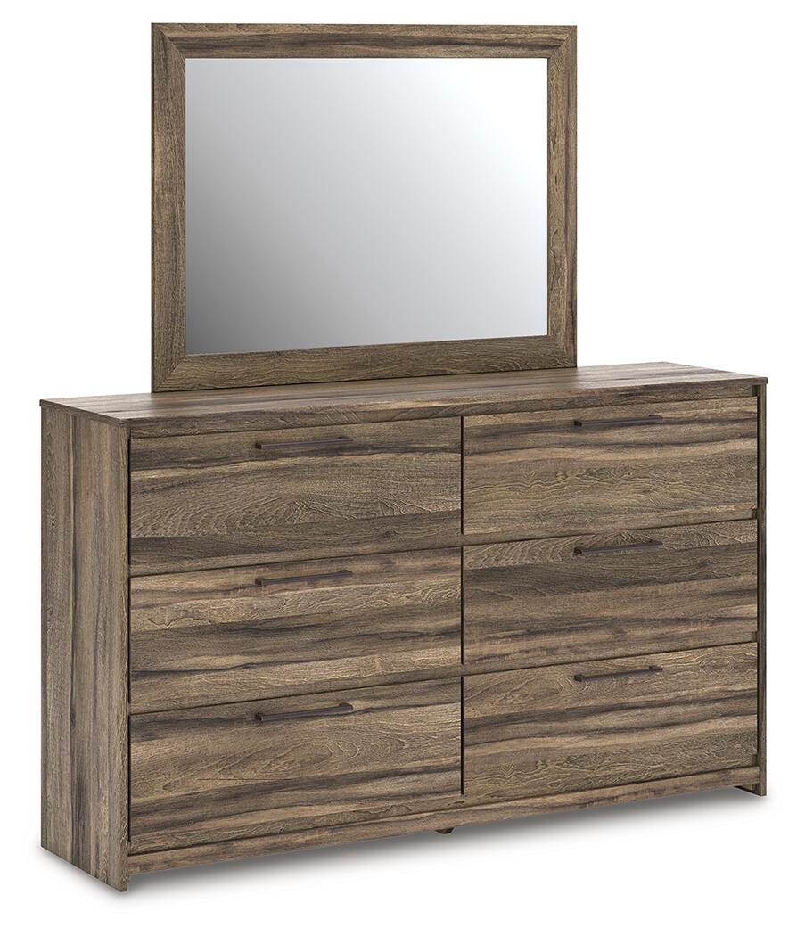 Elbrim Full Panel Storage Bed, Dresser, Mirror and 2 Nightstands