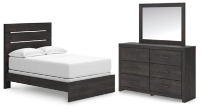 Hollivern Full Panel Bed, Dresser and Mirror