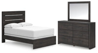 Hollivern Full Panel Bed, Dresser and Mirror