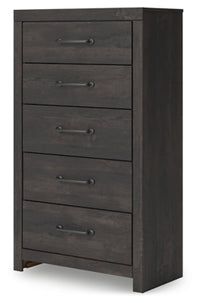 Hollivern Twin Panel Storage Bed, Dresser, Mirror and Chest