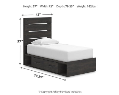 Hollivern Twin Panel Storage Bed, Dresser, Mirror and Chest