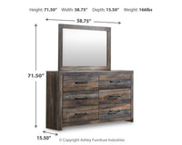 Drystan Bookcase Storage Bed, Dresser, Mirror, Chest and Nightstand