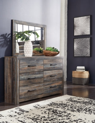 Drystan King Panel Bed, Dresser, Mirror and 2 Nightstands