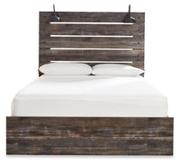 Drystan Queen Panel Bed, Dresser, Mirror, Chest and 2 Nightstands