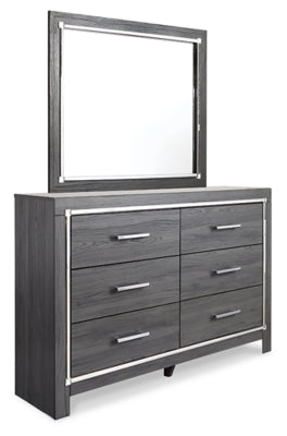 Lodanna Full Upholstered Panel Storage Bed, Dresser, Mirror, and Nightstand