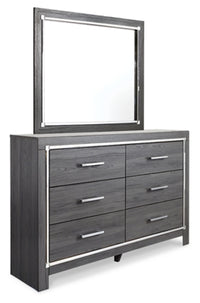 Lodanna Full Upholstered Panel Storage Bed, Dresser, Mirror, and Nightstand