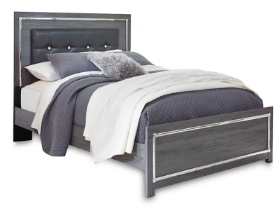 Lodanna Queen Upholstered Panel Bed, Dresser and Mirror