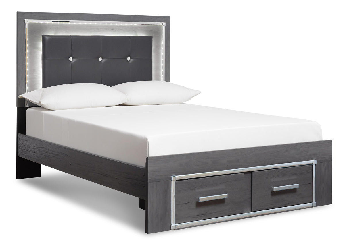 Lodanna Full Storage Bed, Dresser, Mirror and 2 Nightstands