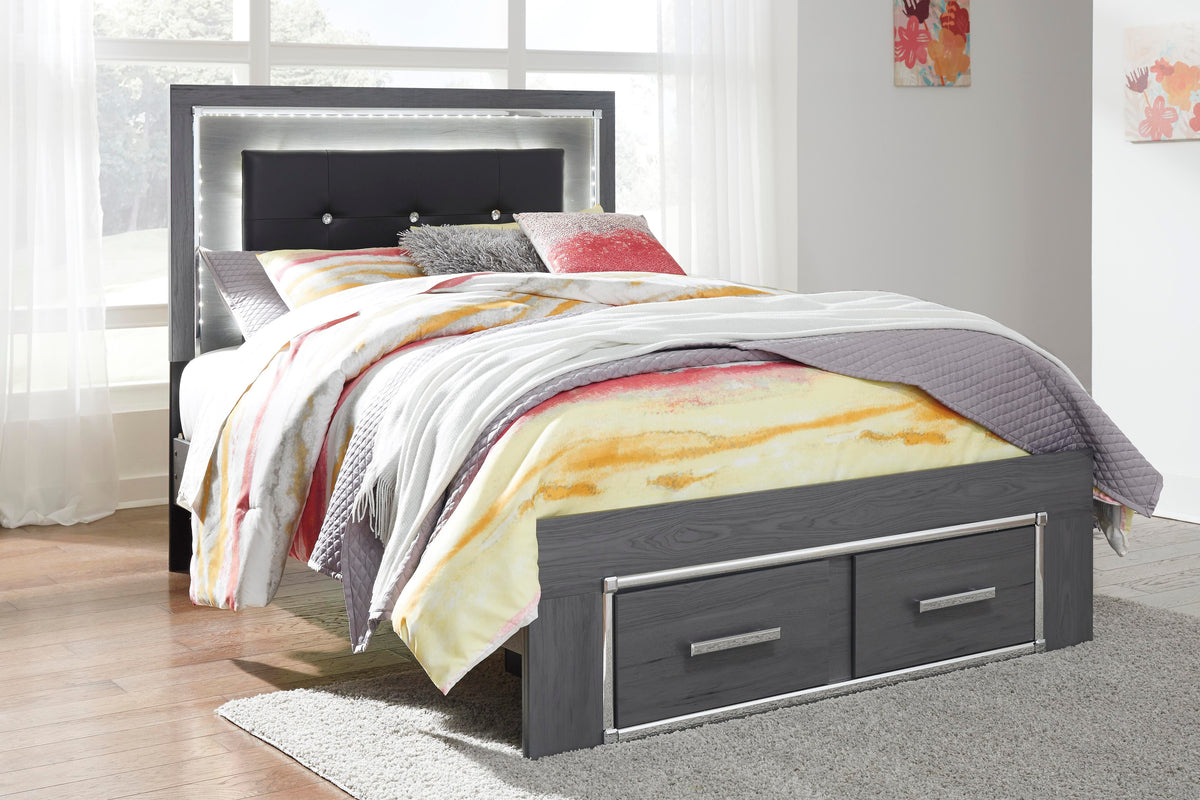 Lodanna Full Storage Bed, Dresser, Mirror and 2 Nightstands