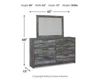 Baystorm Full Storage Bed, Dresser, Mirror and Nightstand