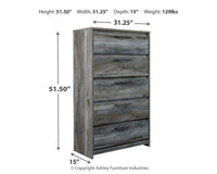 Baystorm Twin Panel Bed, Dresser, Mirror and Chest