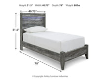 Baystorm Twin Panel Bed, Dresser, Mirror and Chest