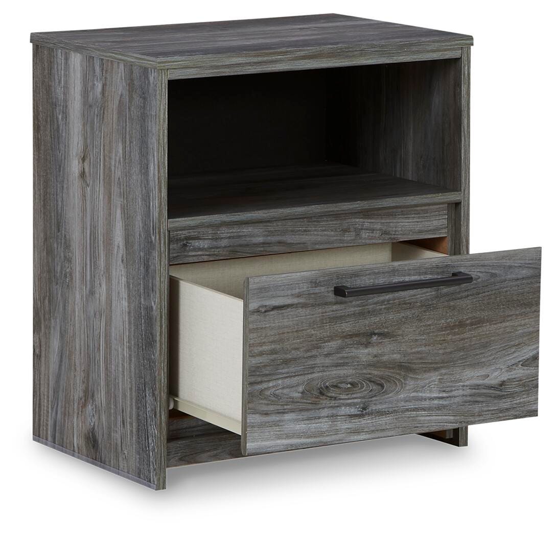 Baystorm Queen Panel Storage Bed, Dresser, Mirror, Chest and Nightstand