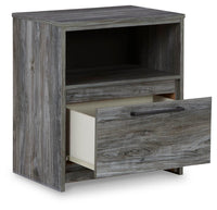 Baystorm Queen Panel Storage Bed, Dresser, Mirror, Chest and Nightstand