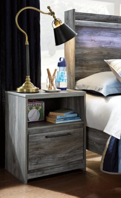 Baystorm Full Storage Bed, Dresser, Mirror and Nightstand