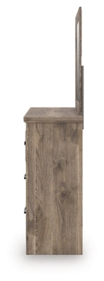 Rusticott Queen Panel Bed, Dresser and Mirror
