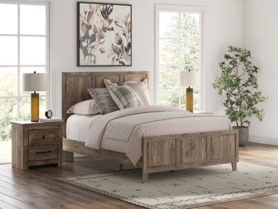 Rusticott Queen Panel Bed, Dresser and Mirror