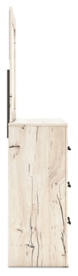 Lawroy King Panel Bed with Storage, Dresser and Mirror