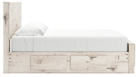 Lawroy King Panel Bed with Storage, Dresser and Mirror