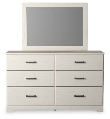 Stelsie Queen Panel Bed with Dresser, Mirror and Nightstand