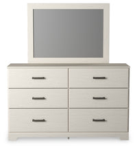 Stelsie Queen Panel Bed with Dresser, Mirror and Nightstand