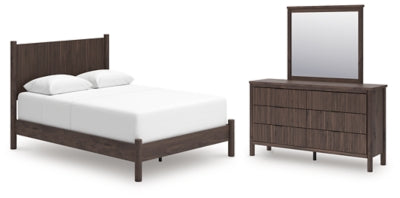 Pamytta Queen Panel Bed, Dresser and Mirror
