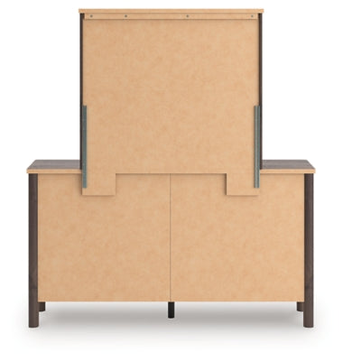 Pamytta Full Upholstered Panel Bed, Dresser and Mirror