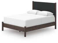 Pamytta Queen Upholstered Panel Bed, Dresser and Mirror