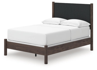 Pamytta Full Upholstered Panel Bed, Dresser and Mirror