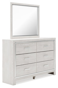 Altyra Queen Bookcase Storage Bed, Dresser and Mirror