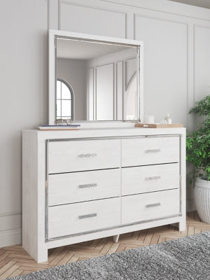 Altyra Queen Bookcase Storage Bed, Dresser and Mirror