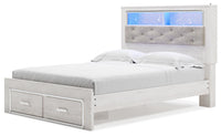 Altyra Queen Bookcase Storage Bed, Chest and 2 Nightstands