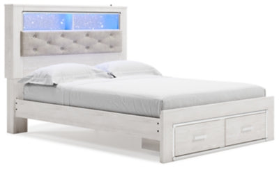 Altyra Queen Bookcase Storage Bed, Dresser and Mirror