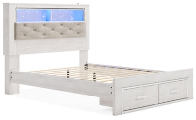 Altyra Queen Bookcase Storage Bed, Dresser and Mirror